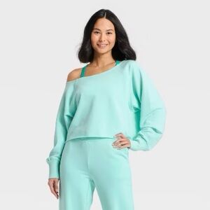 Women's Washed Jersey Long Sleeve Top - JoyLab™ Green All Sizes